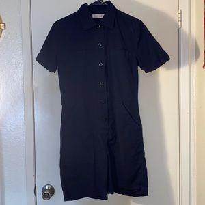 Everlane Cotton Weave Romper in Dark Navy, size 2